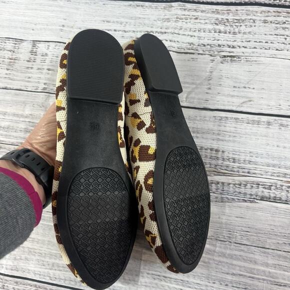See Havan Loafers Flats Shoes sz 6.5 Brown Gold Cheetah Leopard Stretch Comfort - Picture 7 of 7